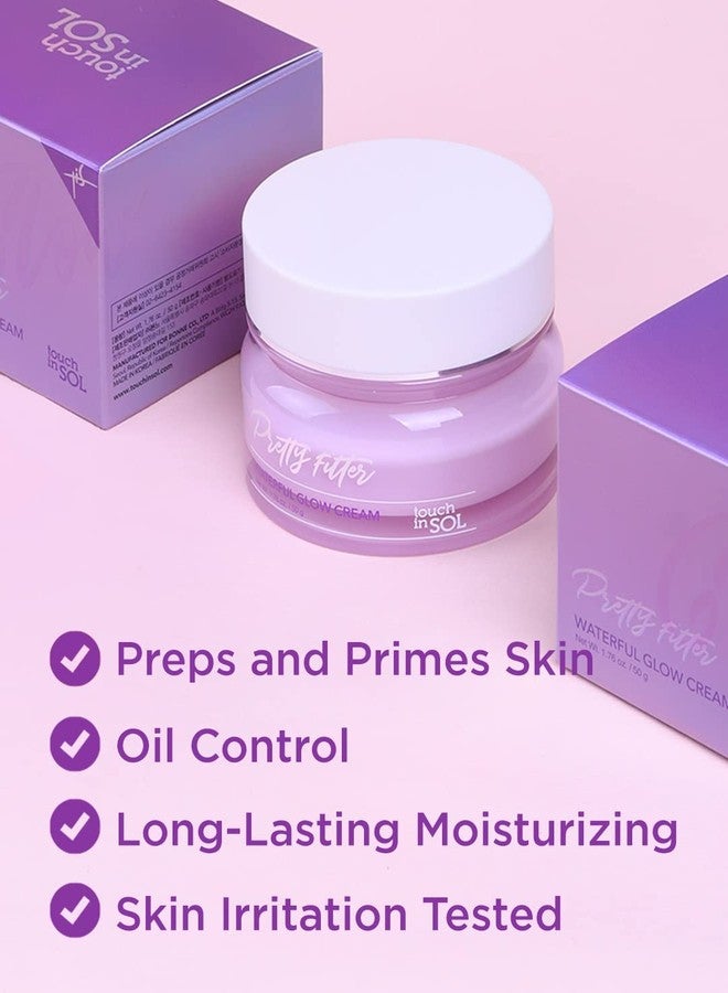 تاتش إن سول كريم جل مرطب للوجه من تاتش إن سول، 1.76 أونصة - كريم خفيف الوزن للنهار والليل، غني بحمض الهيالورونيك والكولاجين - كريم بريتي فلتر لإشراقة مائية - Image 3